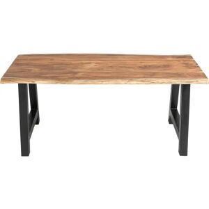 SALESFEVER Esstisch - Natur/Schwarz - Rechteckig - 180x90 cm SALESFEVER Esstisch - Natur/Schwarz - Rechteckig - 180x90 cm