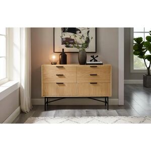 SALESFEVER Beige Eiche Sideboard - 6 Schubladen SALESFEVER Beige Eiche Sideboard - 6 Schubladen