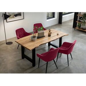 SALESFEVER Rote Samt 5-tlg. Essgruppe - Holz & Metall SALESFEVER Rote Samt 5-tlg. Essgruppe - Holz & Metall