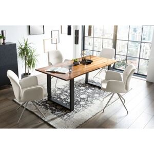 SALESFEVER Essgruppe - 160-85, Beige, Drehfunktion, Massivholz SALESFEVER Essgruppe - 160-85, Beige, Drehfunktion, Massivholz
