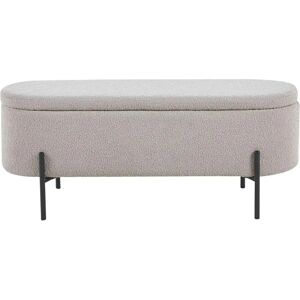 SalesFever Hockerbank - 110 x 44 x 40 cm Bouclé, Taupe & Grau SalesFever Hockerbank - 110 x 44 x 40 cm Bouclé, Taupe & Grau