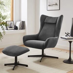 SALESFEVER Sessel mit Drehfunktion - Grau Cord SALESFEVER Sessel mit Drehfunktion - Grau Cord
