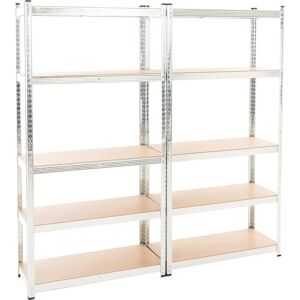 Ensemble d'étagères en argent Homestoreking 90x40x180 - Étagères Ensemble d'étagères en argent Homestoreking 90x40x180 - Étagères