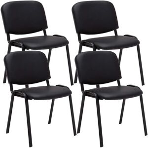 Homestoreking Ensemble de Chaises de Visite - Set de 4 Chaises en Similicuir Homestoreking Ensemble de Chaises de Visite - Set de 4 Chaises en Similicuir