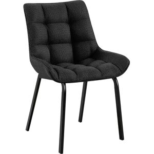 CLP Chaise de salle à manger Saranda - Tissu gris noir CLP Chaise de salle à manger Saranda - Tissu gris noir