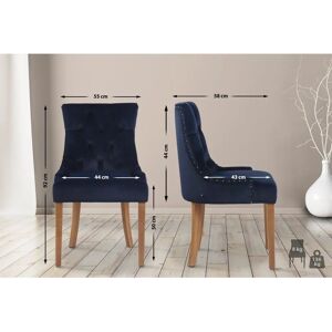 CLP Silla de Comedor Azul Terciopelo - Estilo Elegante CLP Silla de Comedor Azul Terciopelo - Estilo Elegante