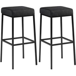 Conjunto de 2 Taburetes Montreal - Tapizados, 80cm, Gris Oscuro Conjunto de 2 Taburetes Montreal - Tapizados, 80cm, Gris Oscuro