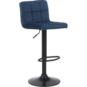 Homestoreking Feni Tabouret en Velours Bleu - Hauteur Réglable - Style Moderne Homestoreking Feni Tabouret en Velours Bleu - Hauteur Réglable - Style Moderne
