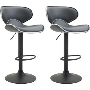 CLP - Ensemble de 2 tabourets Las Vegas gris/noir - Tabouret de bar CLP - Ensemble de 2 tabourets Las Vegas gris/noir - Tabouret de bar