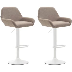 Ensemble de tabourets de bar CLP Braga - Réglable en hauteur, pivotant à 360°, gris/blanc Ensemble de tabourets de bar CLP Braga - Réglable en hauteur, pivotant à 360°, gris/blanc
