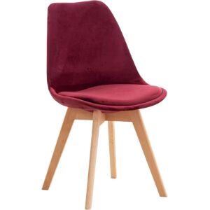 Pricenet Linares Bordeaux Rouge Chaise en Velours - Chaise de salle à manger Pricenet Linares Bordeaux Rouge Chaise en Velours - Chaise de salle à manger