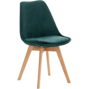 Pricenet Chaise Linares en Velours - Cadre Moderne en Hêtre, Vert - Publicité Pricenet Chaise Linares en Velours - Cadre Moderne en Hêtre, Vert - Publicité