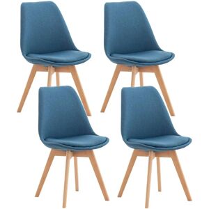 CLP Ensemble de 4 Chaises de Salle à Manger Bleues - Chaises de Salle à Manger - Publicité CLP Ensemble de 4 Chaises de Salle à Manger Bleues - Chaises de Salle à Manger - Publicité