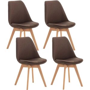 Ensemble de 4 chaises à manger CLP - Marron & Structure en bois - Publicité Ensemble de 4 chaises à manger CLP - Marron & Structure en bois - Publicité