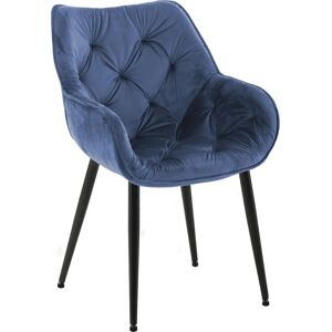 Pricenet Chaise Tanna Velours Bleu - Chaise - Publicité Pricenet Chaise Tanna Velours Bleu - Chaise - Publicité