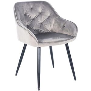 Sedia velluto grigio Cassis - Salotto Sedia velluto grigio Cassis - Salotto