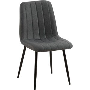 Chaise en Tissu Gris Foncé Dijon - Chaise Chaise en Tissu Gris Foncé Dijon - Chaise