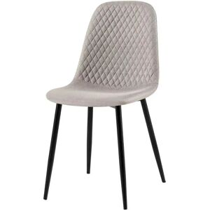 Sconto Silla de comedor gris de terciopelo o tela - Silla de comedor Sconto Silla de comedor gris de terciopelo o tela - Silla de comedor