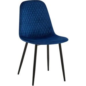 Pricenet Giverny Chaise en Velours Bleu - Chaise - Publicité Pricenet Giverny Chaise en Velours Bleu - Chaise - Publicité
