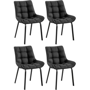 CLP Set di 4 Sedie da Pranzo Saranda - Moderne, Imbottite, Stabili CLP Set di 4 Sedie da Pranzo Saranda - Moderne, Imbottite, Stabili