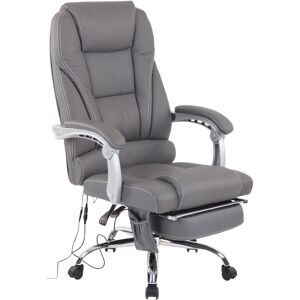 Chaise de bureau Pacific - Massage, Cuir, Gris - Publicité Chaise de bureau Pacific - Massage, Cuir, Gris - Publicité