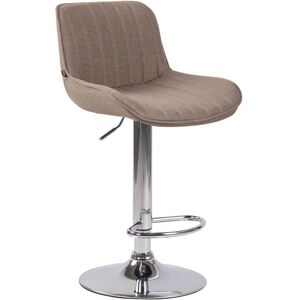 Tabouret de bar Lentini Ajustable - Tissu, Chrome, Taupe Tabouret de bar Lentini Ajustable - Tissu, Chrome, Taupe