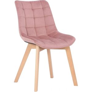 Chaise de salle à manger Passaic en velours rose - Chaise à manger Chaise de salle à manger Passaic en velours rose - Chaise à manger
