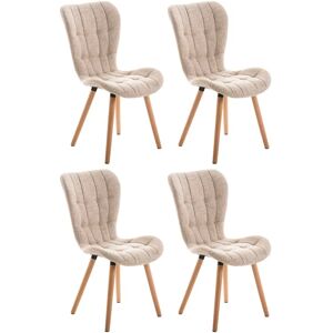 CLP Conjunto de 4 Sillas de Comedor Elda - Tapizadas en Tela - Diseño Moderno CLP Conjunto de 4 Sillas de Comedor Elda - Tapizadas en Tela - Diseño Moderno