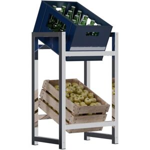 Estantería para Cajas de Bebidas Stack - Cromada, Ajustable, Resistente - Estante/Organizador Estantería para Cajas de Bebidas Stack - Cromada, Ajustable, Resistente - Estante/Organizador