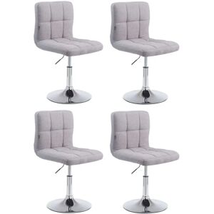 CLP - Set di 4 sgabelli da bar in tessuto grigio - Sgabelli bar CLP - Set di 4 sgabelli da bar in tessuto grigio - Sgabelli bar