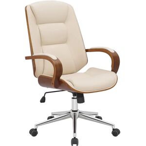 Chaise de Bureau Yankton Noyer/Crème - Chaise de Bureau - Publicité Chaise de Bureau Yankton Noyer/Crème - Chaise de Bureau - Publicité