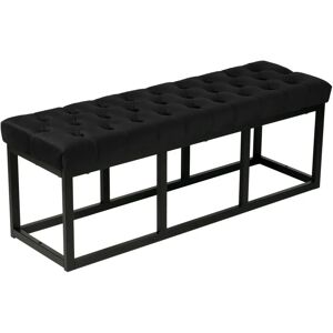 Pricenet Polson banc en velours noir - Fauteuil Pricenet Polson banc en velours noir - Fauteuil