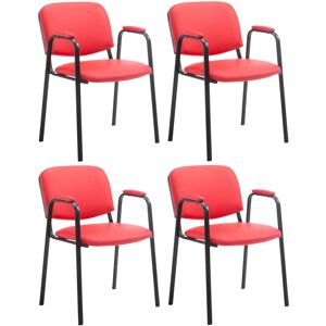 Conjunto de Sillas de Oficina Ken Pro Rojo - 4 Piezas Conjunto de Sillas de Oficina Ken Pro Rojo - 4 Piezas