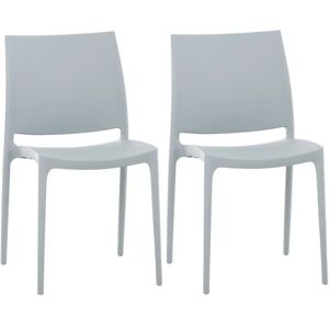 CLP Silla de Jardín Maya Gris Claro Apilable - Muebles de Exterior CLP Silla de Jardín Maya Gris Claro Apilable - Muebles de Exterior