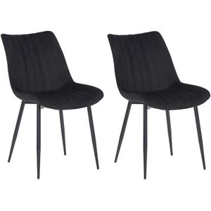 Set de Sillas de Velour Rahden - Moderno y Estable Set de Sillas de Velour Rahden - Moderno y Estable