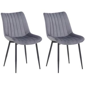 CLP Conjunto de 2 Sillas de Veludo Rahden CLP Conjunto de 2 Sillas de Veludo Rahden