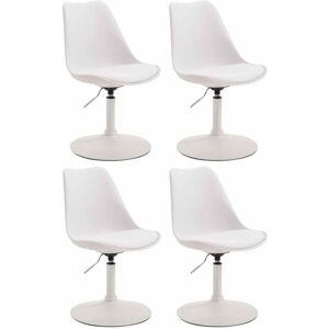 CLP Sedie da pranzo Maverick bianche regolabili a 360° - Set di sedie CLP Sedie da pranzo Maverick bianche regolabili a 360° - Set di sedie