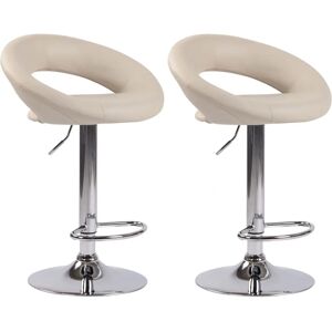 Homestoreking Olinda Tabouret de Bar Réglable - Crème - Métal - Publicité Homestoreking Olinda Tabouret de Bar Réglable - Crème - Métal - Publicité