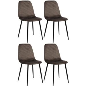 Sedie da pranzo Giverny grigio velluto - Arredamento Sedie da pranzo Giverny grigio velluto - Arredamento