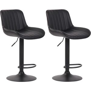 CLP Lot de 2 tabourets de bar Lentini réglables pivotants en similcuir CLP Lot de 2 tabourets de bar Lentini réglables pivotants en similcuir