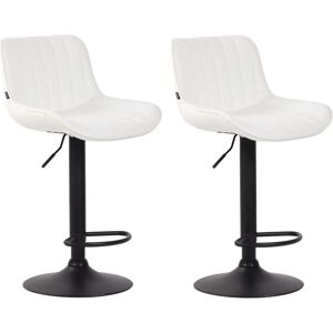 CLP Lentini Tabourets de Bar Blanc/Noir Réglables - Type Bar - Publicité CLP Lentini Tabourets de Bar Blanc/Noir Réglables - Type Bar - Publicité