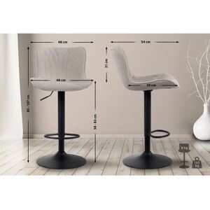 CLP Taburete de bar Linus gris ajustable - Tipo de bar CLP Taburete de bar Linus gris ajustable - Tipo de bar