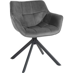Chaise de salle à manger Westport en velours gris - Chaise de salle à manger - Publicité Chaise de salle à manger Westport en velours gris - Chaise de salle à manger - Publicité