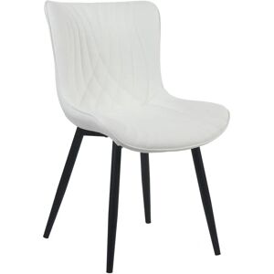 Chaise en faux cuir Brady Blanc - Chaise - Publicité Chaise en faux cuir Brady Blanc - Chaise - Publicité