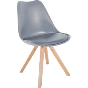 Silla Sofia Gris - Plástico y Madera - Estilo Escandinavo Modern Silla Sofia Gris - Plástico y Madera - Estilo Escandinavo Modern