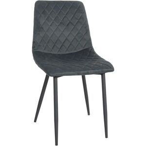 Silla de terciopelo Telde de Pricenet - Gris oscuro para comedor Silla de terciopelo Telde de Pricenet - Gris oscuro para comedor