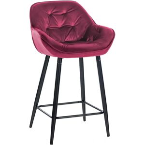 CLP Tabouret de Bar Gibson en Velours - 76cm Violet - Design Moderne - Publicité CLP Tabouret de Bar Gibson en Velours - 76cm Violet - Design Moderne - Publicité