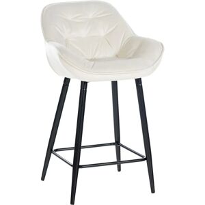 CLP Tabouret de bar Gibson en velours - Moderne, Crème, 76cm Hauteur - Publicité CLP Tabouret de bar Gibson en velours - Moderne, Crème, 76cm Hauteur - Publicité