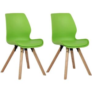 Set de 2 Sillas Luna Verdes de CLP Set de 2 Sillas Luna Verdes de CLP