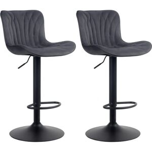 Taburete de Bar CLP Negro de Terciopelo Ajustable - Taburete Taburete de Bar CLP Negro de Terciopelo Ajustable - Taburete